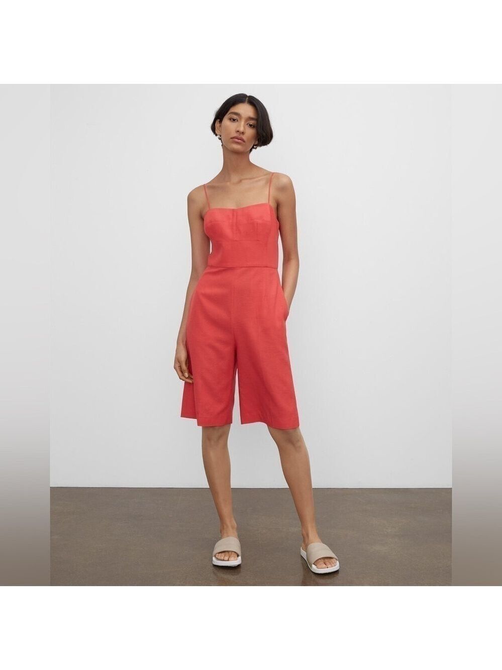 Club Monaco Bustier Romper in Tomato Sz 12